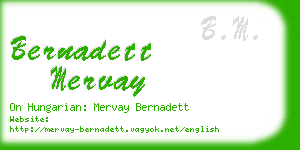 bernadett mervay business card